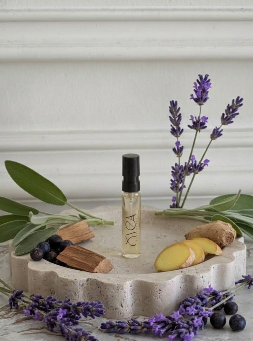 OYEA Essence 2ml luxury-inspired oil-based perfume sample vial.