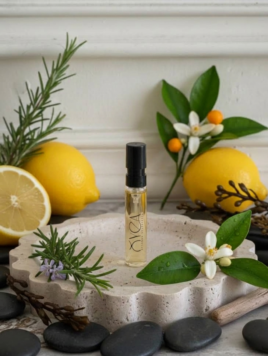 OYEA Essence 2ml luxury-inspired oil-based perfume sample vial.