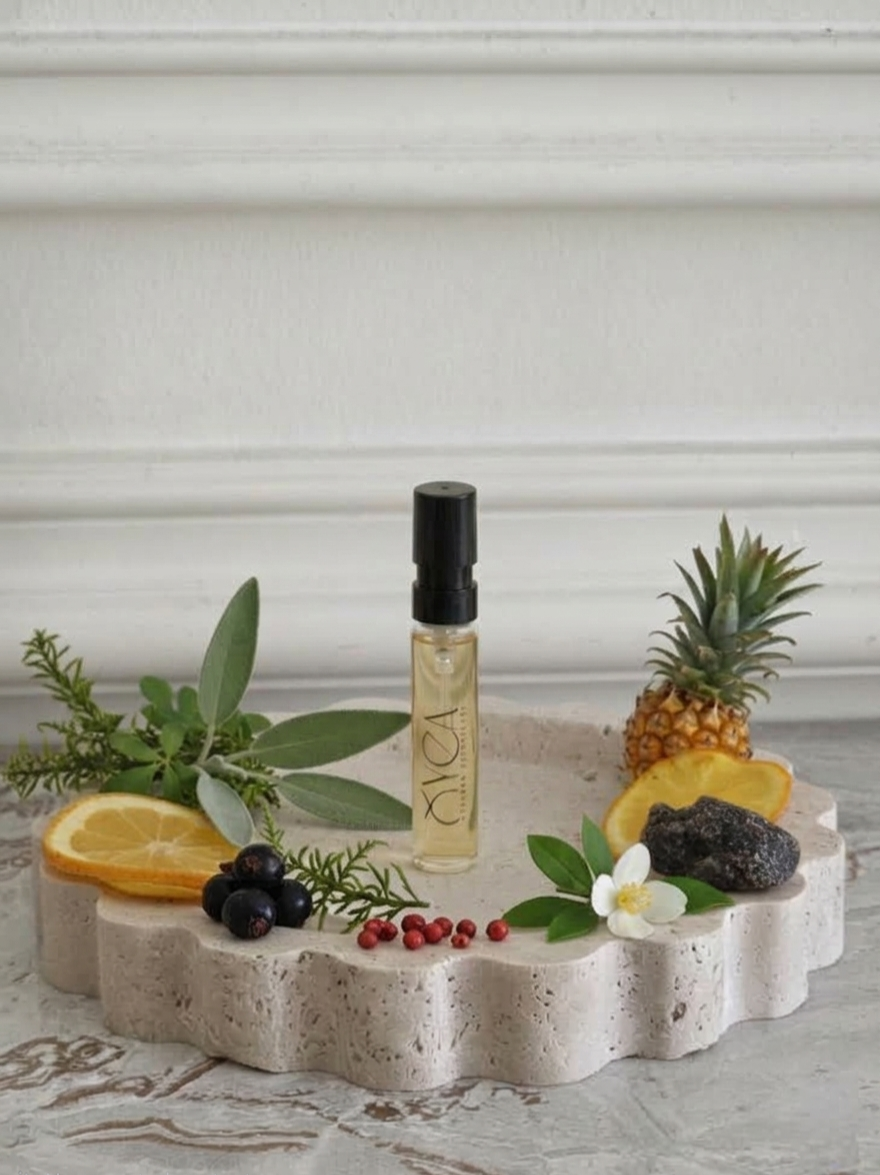 OYEA Essence 2ml luxury-inspired oil-based perfume sample vial.