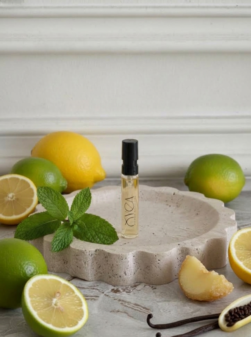 OYEA Essence 2ml luxury-inspired oil-based perfume sample vial.