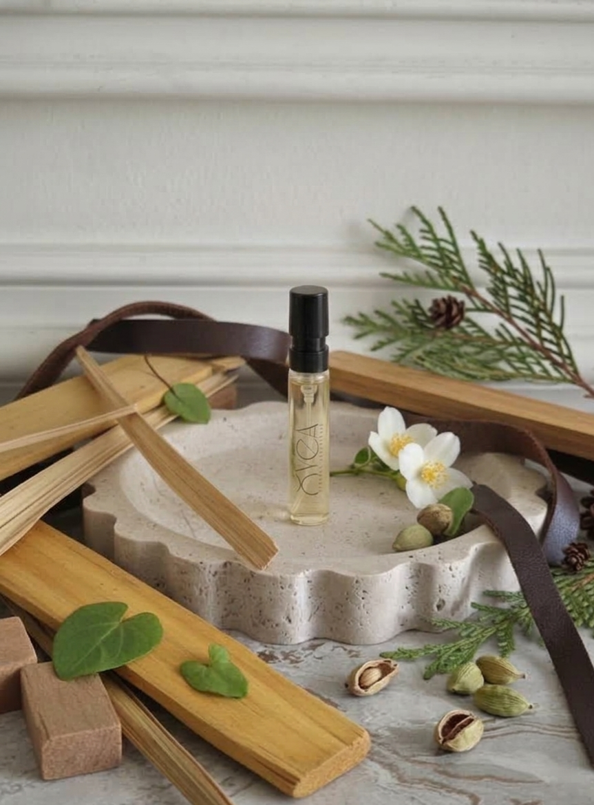 OYEA Essence 2ml luxury-inspired oil-based perfume sample vial.