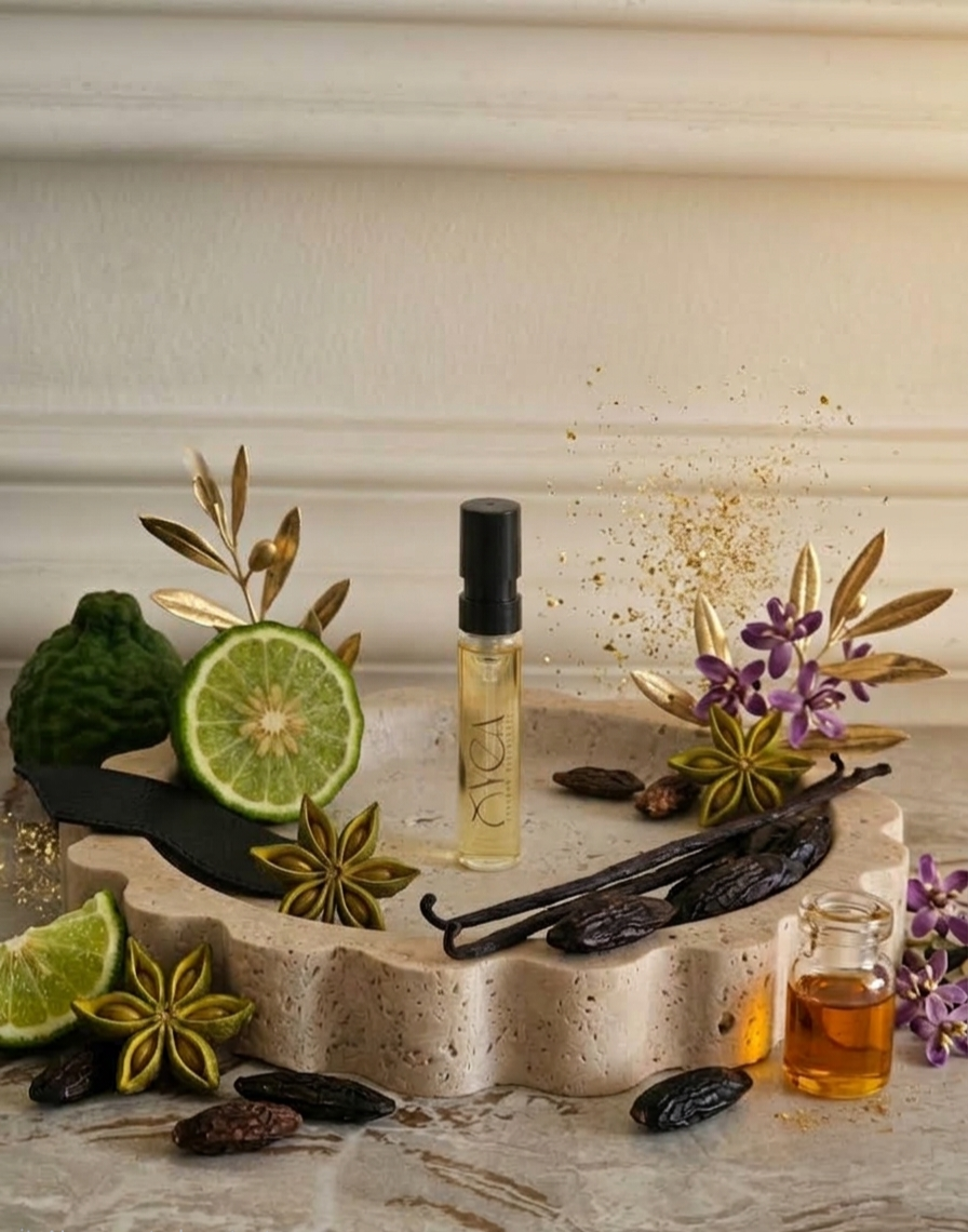 OYEA Essence 2ml luxury-inspired oil-based perfume sample vial.